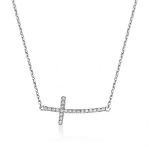 SOFIA strieborný náhrdelník s krížom CJF565-1N