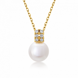 SOFIA zlatý náhrdelník s perlou a zirkónmi NB9NBG-0021