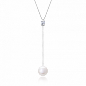 SOFIA zlatý náhrdelník s bielou sladkovodnou perlou FA765012WG