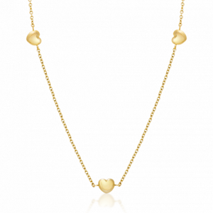 SOFIA zlatý náhrdelník so srdiečkami BIP005.18.194.2.38.0