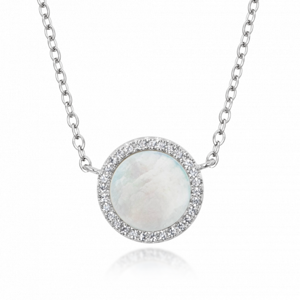 SOFIA strieborný náhrdelník s perleťou IS028CT168