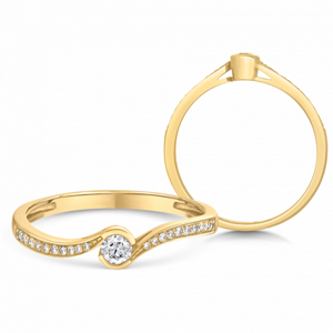 SOFIA DIAMONDS zlatý klasický zásnubný prsteň s briliantmi CK50004491250