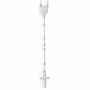 AMEN strieborný ružencový náhrdelník CRO25B