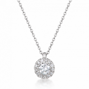 SOFIA DIAMONDS zlatý náhrdelník s diamantom 0,09 ct + okolo 0,04 ct H/I1 UDPD25409W-H-I1