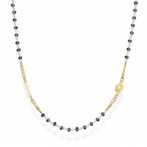 AMEN strieborný náhrdelník Rosaries Crystal CROGBL3