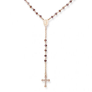 AMEN strieborný náhrdelník Rosaries Crystal CRORVIZ4