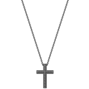 POLICE pánsky oceľový náhrdelník Geometric Metal s krížikom POPEAGN0001402