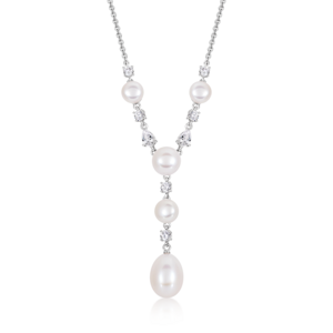 SOFIA strieborný náhrdelník s perlami a zirkónmi WWPS170170N-1
