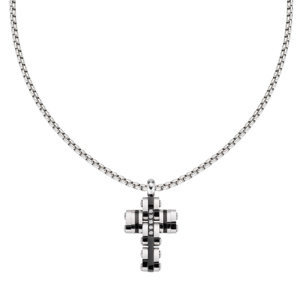 AMEN oceľový náhrdelník kríž ACCL245