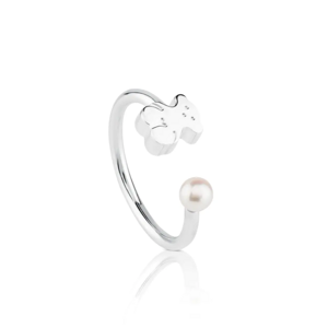 TOUS strieborný prsteň Dolls Ring with pearl 515915504