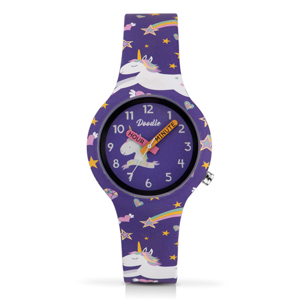 DOODLE detské hodinky Purple Unicorn DO32006